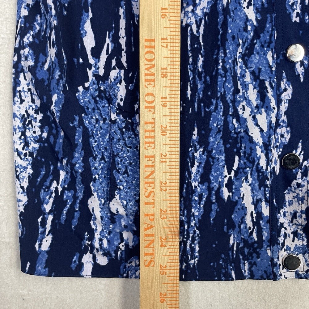 Zenergy By Chico's Neema Gulf Splash Zazu Jacket Womens Size 2 Large Brisk Blue - Picture 7 of 9